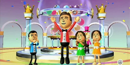 One player, celebrating victory