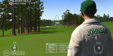 A screenshot giving an example of how the player can select their shot