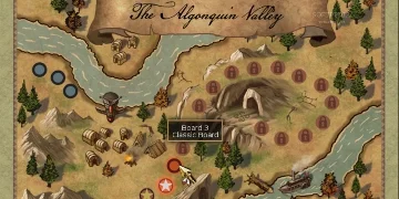 A map that the player progresses through