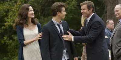 Dennis Quaid Smiling at Kenny Wormald