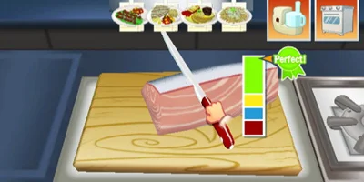 cutting meat