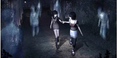 The twins turning to run from some ghosts