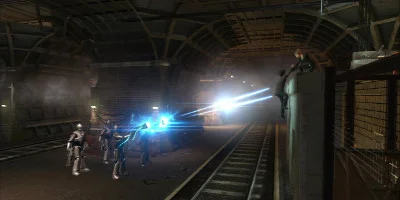 Robots shooting at the Doctor