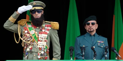 Sacha Baron Cohen Saluting