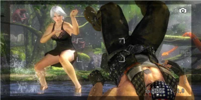 camera snap of lady kicking