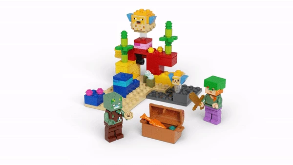 lego minecraft coral reef set