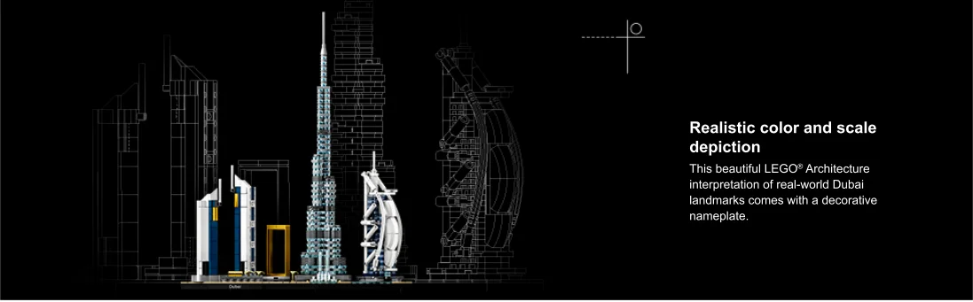 close up of each Dubai Structure model