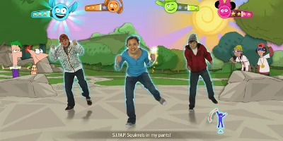 3 kids dancing