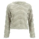 Vero Moda Women's Hairy Knitted Jumper - Oatmeal - UK 8 - Cream Image 1