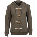 Brave Soul Women's Toggle Jersey Jacket - Mocha - S - Mocha Image 1
