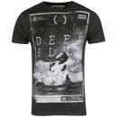 Ringspun Men's Photo Print T shirt Deep Blue - Faded Black - S - Faded Black Image 1