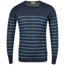 Boxfresh Men's Gael2 12 Gauge Breton Stripe Crew Neck Knit - Navy - S - Navy Image 1