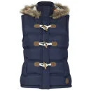 Toyko Laundry Women's Fur Trim Hooded Gilet - Navy - 8 - Navy Image 1