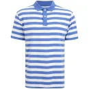 Gola Men's Yarn Dyed Stripe Polo Shirt - Optic White/Blue - S - Optic White/Blue Image 1