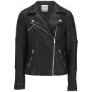 ONLY Women's Fly PU Biker Jacket - Black - XS/UK 4 - Black Image 1