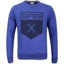 Boxfresh Men's Halixaft Graphic Printed Crew Neck Sweatshirt - Blue Marl - S Image 1