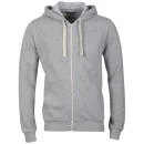 Brave Soul Men's Adrian Hooded Zip Through - Grey Marl - S - Grey Marl Image 1