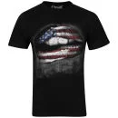 Cinch Men's Lips Photo Print T-Shirt - Faded Black - S - Faded Black Image 1