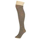 Unisex Carousel Over Knee Socks - White/Black - One Size - White/Black Image 1