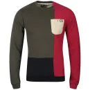 Weekend Offender Men's Leftback Crew Neck Sweatshirt - Khaki - S - Khaki Image 1