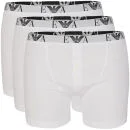 Emporio Armani Men's Button Fly 3-Pack Boxers - White - S - White Image 1