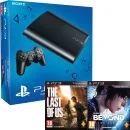 PS3: New Sony PlayStation 3 Slim Console (500 GB) - Black - Includes Beyond: Two Souls and The Last Of Us Image 1