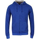 Brave Soul Men's Blur Printed Zip Through Hoody - Royal Blue - S - royal blue Image 1