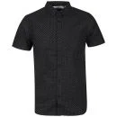 Brave Soul Men's Dwight Short Sleeve Shirt - Navy/Grey - S - Navy/Grey Image 1