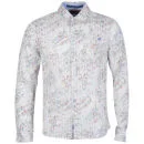 Pepe Men's Abalones Floral Long Sleeved Shirt - Blue Multi - M - Blue Multi Image 1