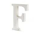 Nkuku Distressed Mango Wood Letters - Distressed White - F (15cm) Image 1
