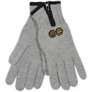 Crosshatch Men's Zipline Knitted Gloves - Light Grey Marl/Black - One Size - Light Grey Marl/Black Image 1