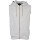 Brave Soul Men's Colombob Sleeveless Hooded Sweatshirt - Cream - S - Cream Image 1