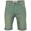 Brave Soul Men's Venice Denim Shorts - Green - S - Green Image 1