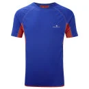 RonHill Men's Advance Short Sleeve Crew T-Shirt - Ultramarine/Burnt Orange - M - Ultramarine/Burnt Orange Image 1