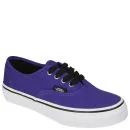 Vans Kids' Authentic Canvas Trainers - Dark Purple/True White - 1 - Dark Purple/True White Image 1