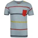 Osaka Men's Striped T-Shirt - Sky - S - Sky Image 1