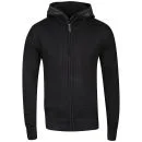 Brave Soul Men's Knitted Zip Thru Double Layer Jumper - Black - S - Black Image 1