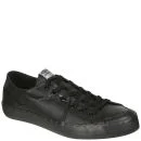 Umbro Men's Milton Low Leather Trainer - Black/Silver - 6 - Black Image 1