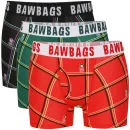 Bawbags Men's 3-Pack Tartan Boxer Shorts - S - Multi Image 1