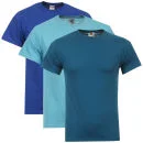 Fruit of the Loom/Jerzees Men's 3 Pack T-Shirts - Small - Light Turquoise/Turquoise/Dark Blue Image 1