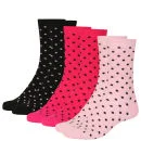 Bench Women's Polka Dot 3-Pack Sock Gift Set - Multi - UK 4-7 - Multi Image 1