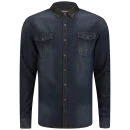 Soul Star Men's Roadster Denim Shirt - Blue - S - Blue Image 1