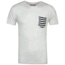 Osaka Men's Striped Pocket T-Shirt - Oatmeal - S - Oatmeal Image 1