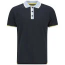 Brave Soul Men's Orbit Contrast Collar Polo Shirt - Navy - S - Blue Image 1