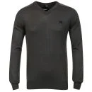 Bench Men's V-Neck Knit - Anthracite Marl - S - Anthracite marl Image 1