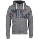 Smith & Jones Men's Malachi Fur Lined Hooded Sweatshirt - Mid Grey Marl - S - Mid Grey Marl Image 1