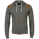 Brave Soul Men's Brutus Zip Through Sweatshirt - Light Khaki - S - Light Khaki Image 1