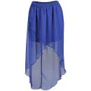 Influence Women's Low Back Chiffon Skirt - Blue - 8 - Blue Image 1