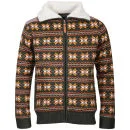 Brave Soul Men's Carlyleb Fairisle Zip Through Jumper - Moss - S - Moss Image 1
