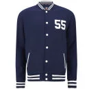 55 Soul Men's Manning Baseball Jacket - Navy - S - Navy Image 1